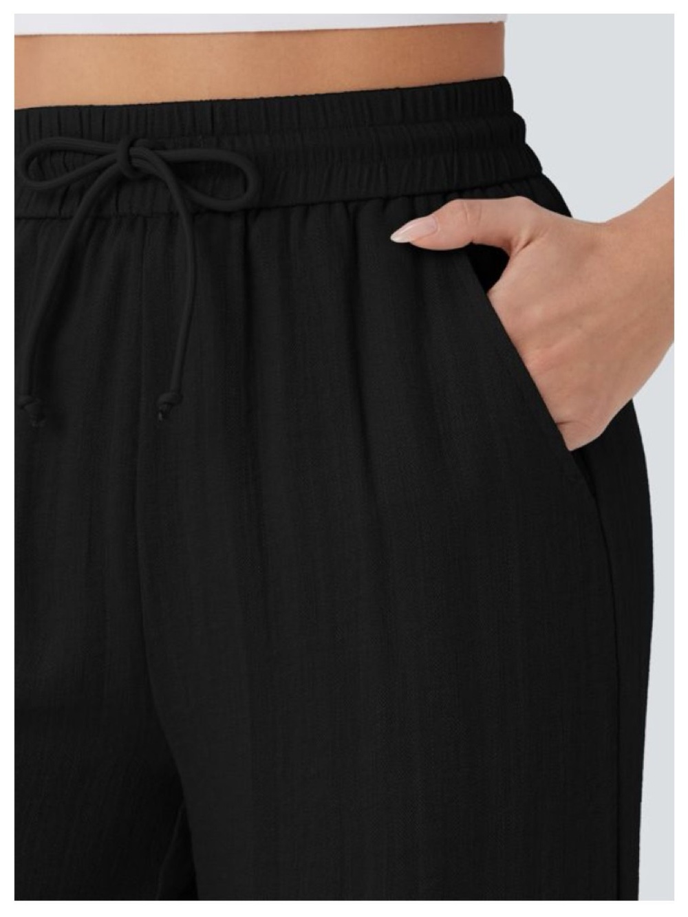 Halara High Waisted Drawstring Pants - Picture 3 of 4
